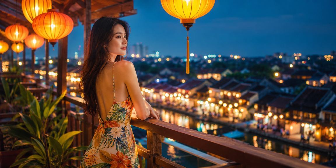 Người hâm mộ xem bóng đá và đặt cược trực tuyến dưới ánh đèn lồng Hội An lung linh về đêm